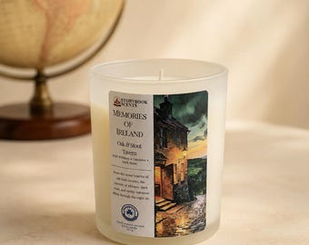 Memories of Ireland kokoswas kaars | Whisky Guinness Peat Candle | Gezellig op reis geïnspireerd cadeau
