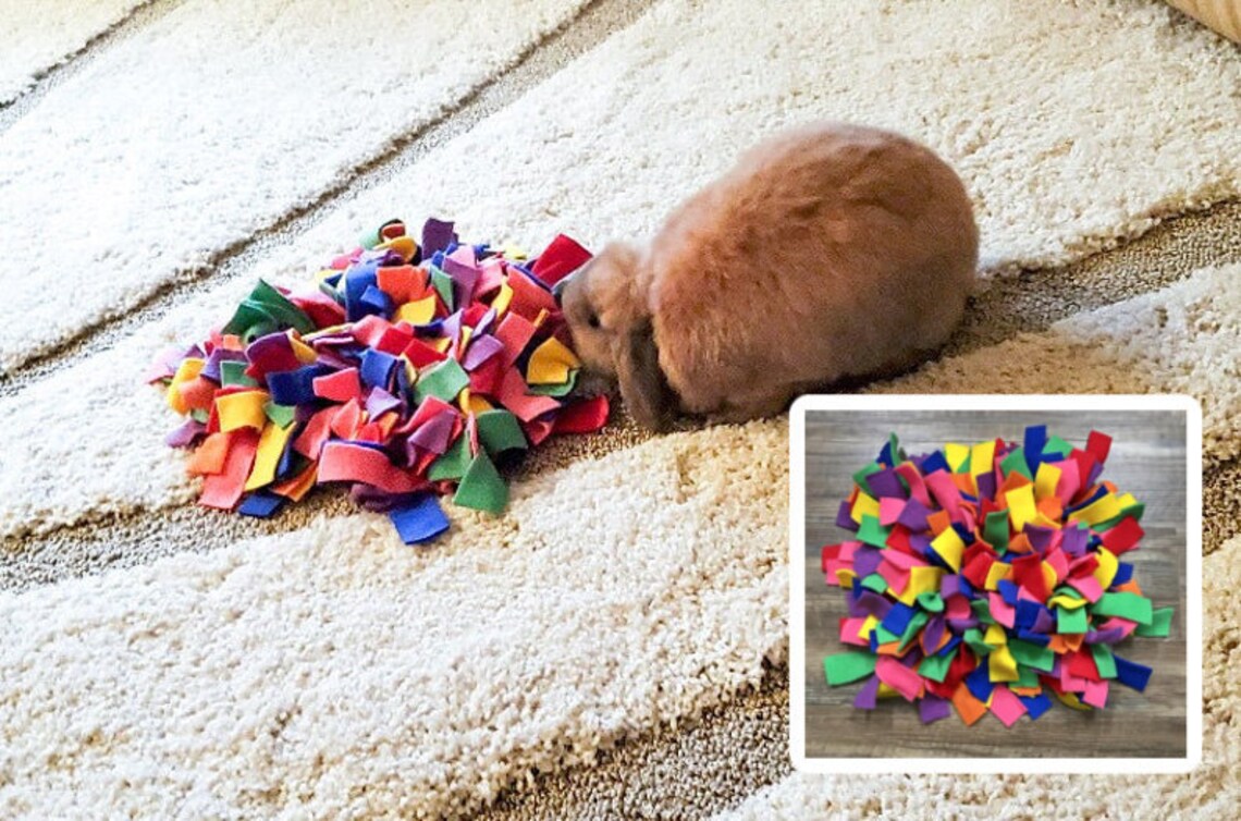 Bunny Rabbit Dog Snuffle Mat Enrichment Forage Toy Etsy