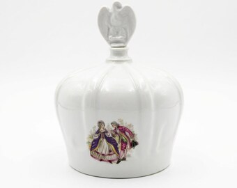 Courvoisier Cognac porcelain decanter, empty, with original stopper, France, vintage