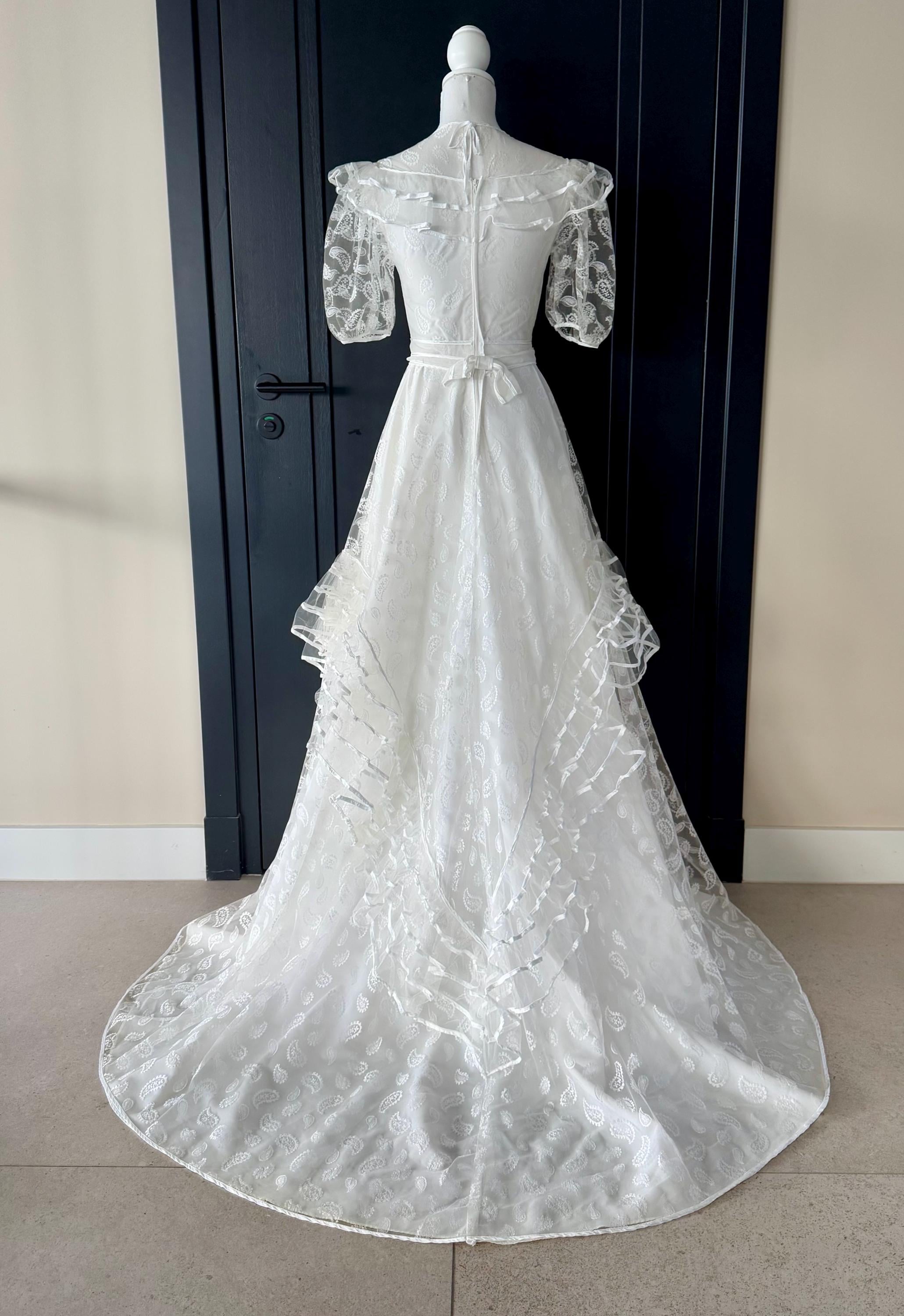 chinese dress ladies White Lace Ruffle Dress – Vintage Fairytale Princesscore main image 1