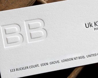 Luxury Embossed Business Card | Custom Minimalist Design | Premium Letterpress Card | Personalized Professional Cards for Branding