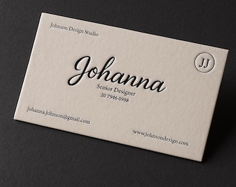 Premium Handmade Letterpress Business Cards Custom Personalized Name Cards Elegant Stationery Custom Professional Cards for Networking