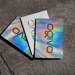 Premium Holographic Business Cards Modern Custom Branding Sleek Professional Design for Businesses Elegant Full Color Cards