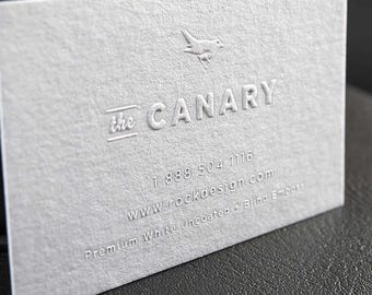 Premium Blind Embossed Business Cards - Custom Uncoated White Cards | Luxury Textured Design for Professionals & Entrepreneurs