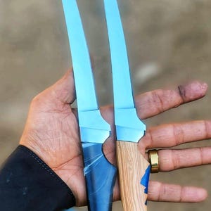 Handmade Fillet Knife Set – D2 Steel, Resin Handle, Leather Sheath