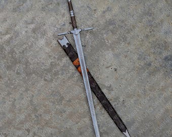 Witcher Schwert – Geralt von Rivia Stahl Replica mit Scabbard Cosplay Schwert