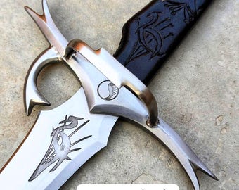 9260 High Carbon Steel Warder's Heron Mark Blade – Wheel of Time Longsword – Viking Sword – Custom Medieval Sword