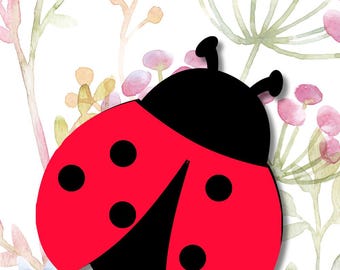 Layered Ladybug SVG File – Insect Craft Template (Digital Download)