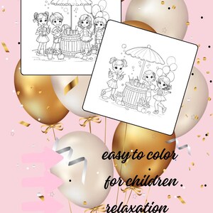 Children’s Day Coloring Pages – Kids Celebrating Printable Activity for ...