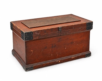 Vintage Canadian Carpenter's Chest with Steel Hardware