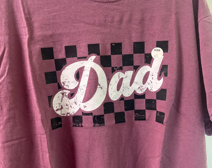 Checkerd Dad Adult T-Shirt (Size XL)