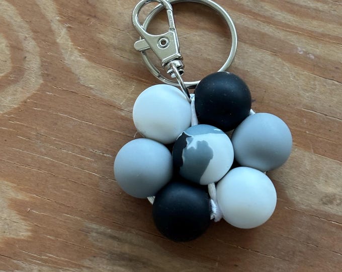 Black camo flower charm