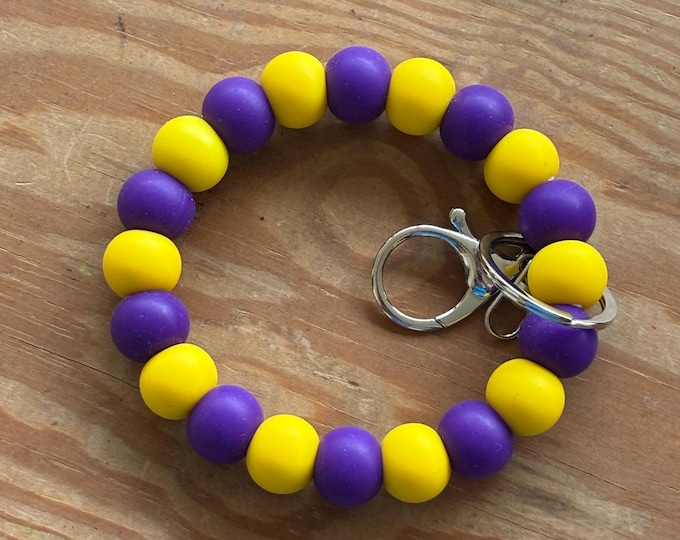 Purple and Yellow Regular Wristlet