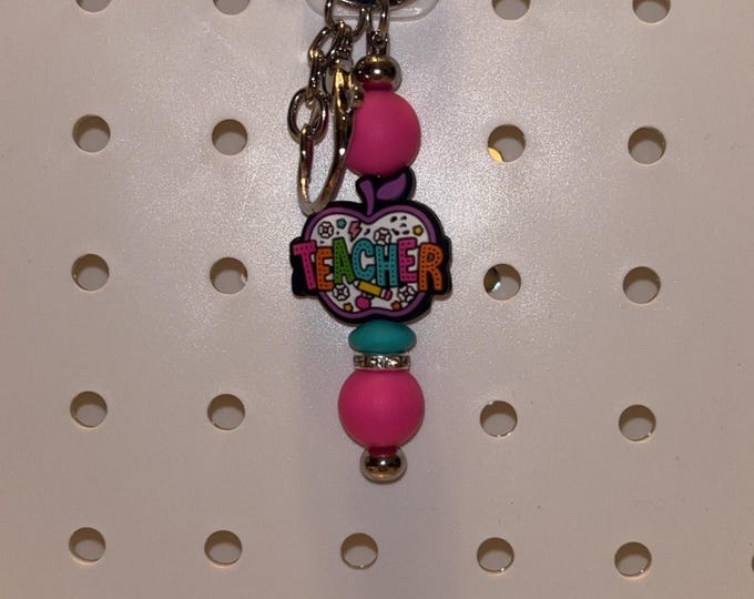Bright Teacher Apple Bar Keychain