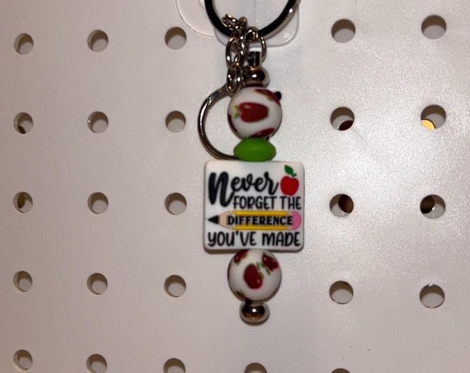 Never Forget Teacher Bar Keychain