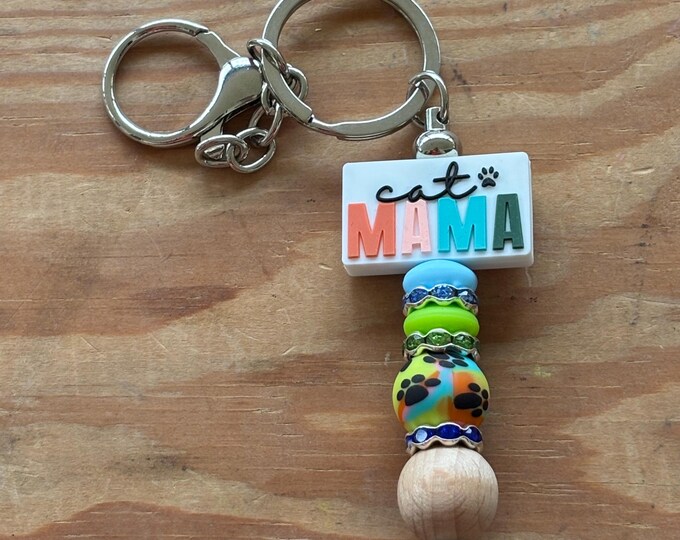 Cat Mama Bar Keychain