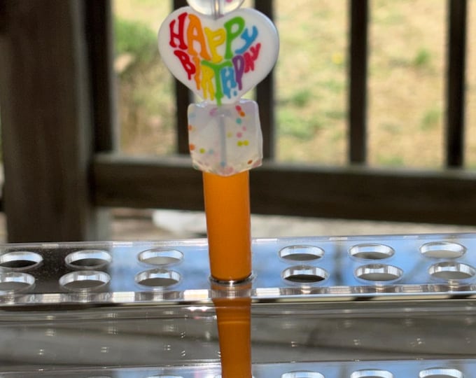 Orange Happy Birthday Pen