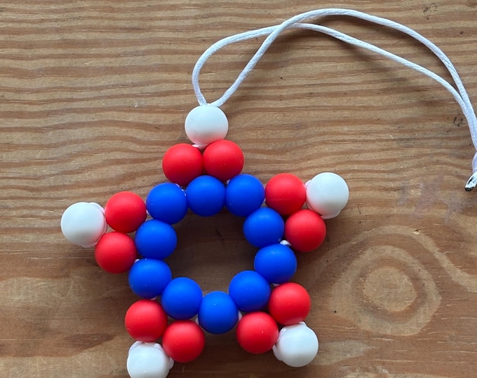 Red, White and Blue Star Ornament
