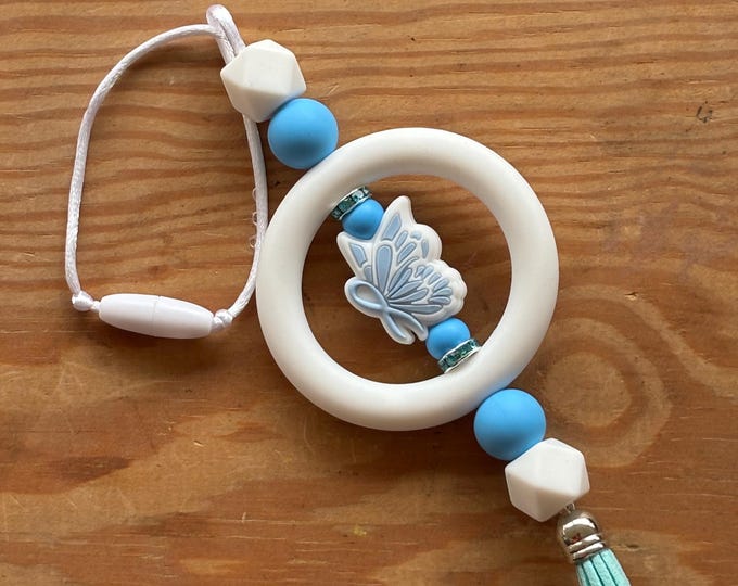 Blue Ribbon Car Charm
