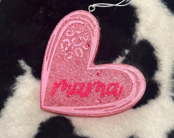 Pink Mama Heart Car Freshie
