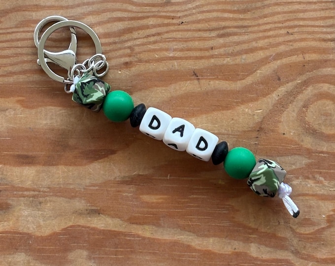 Dad Name Keychain