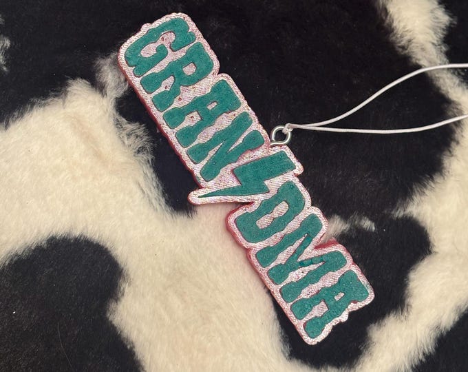 Pink and Blue Grandma Car Freshie