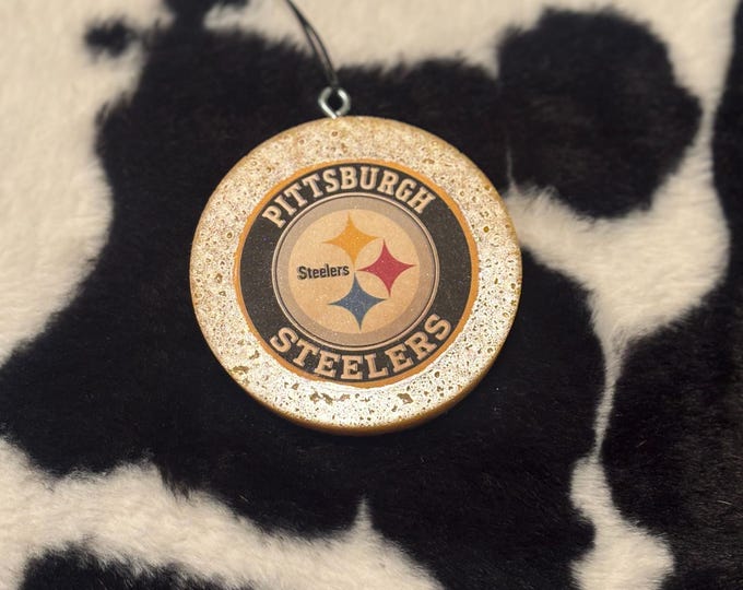 Yellow Circle Steelers Car Freshie