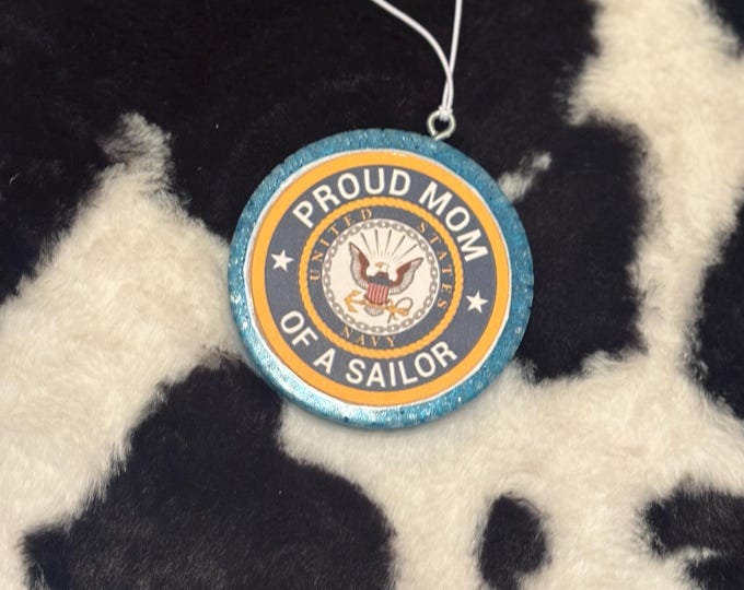 Circle Navy Car Freshie