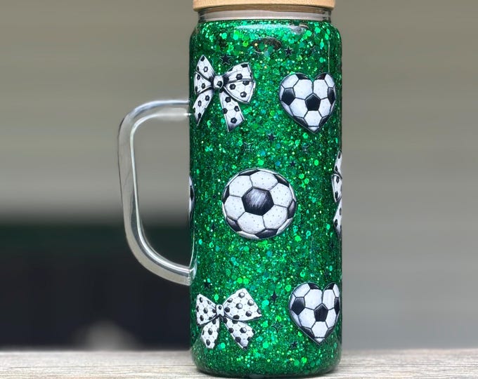 Soccer Snowglobe Cup with Handle