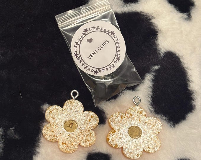 Yellow Flower Vent Clips