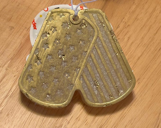 Gold Dog Tags Auto Freshie