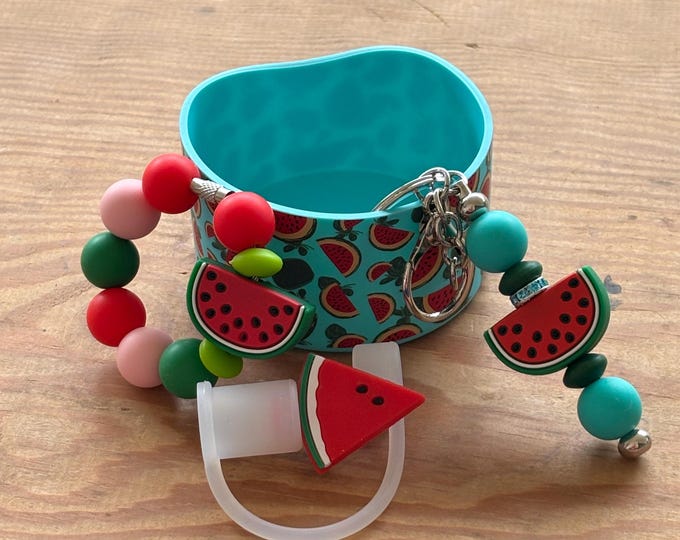 Watermelon Tumbler Boot and Charms