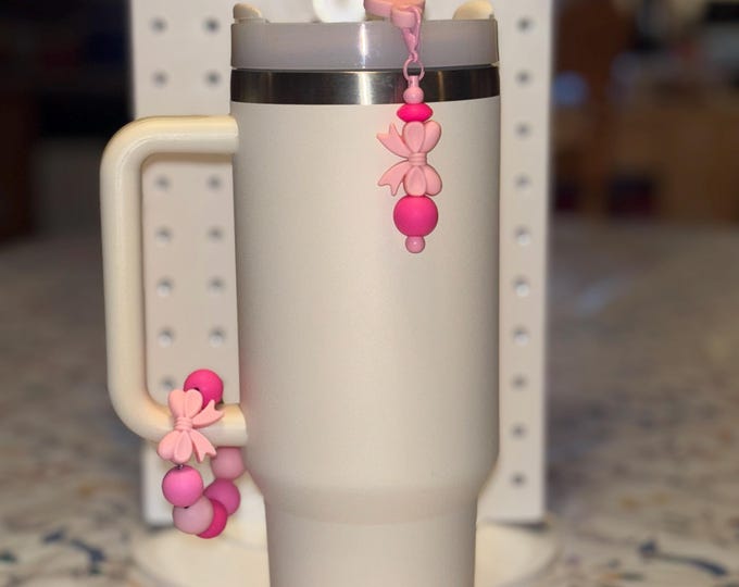 Pink Bow Tumbler Boot Set