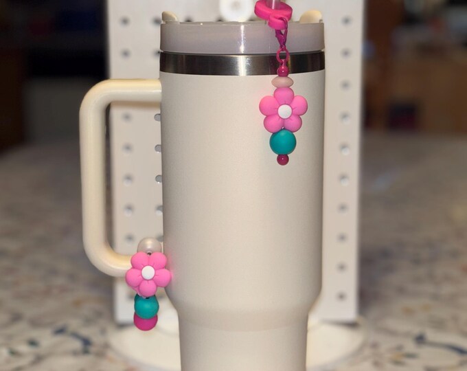 Pink Flower Tumbler Boot Set