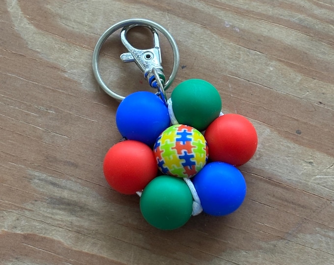 Autism Awareness 1 Flower Charm
