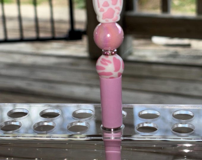 Pink Cow Head Pen