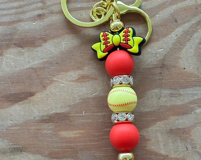 Softball Bar Keychain