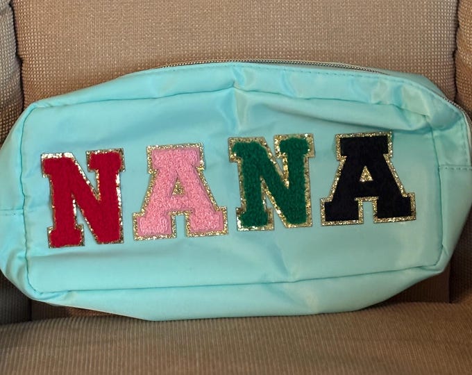 Teal Nana Personalized Pouch