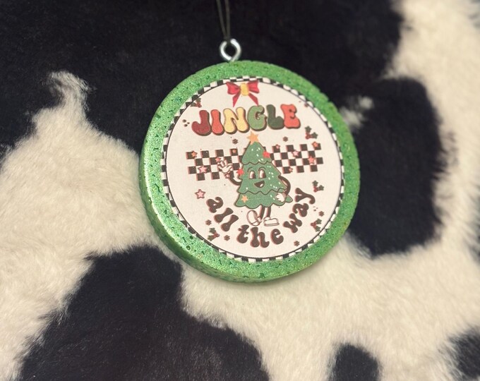 Green Circle Jingle Car Freshie