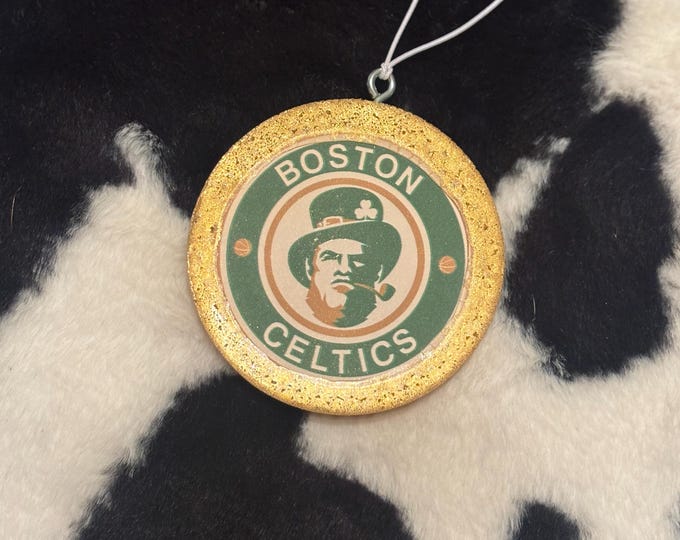 Yellow Circle Celtics Car Freshie