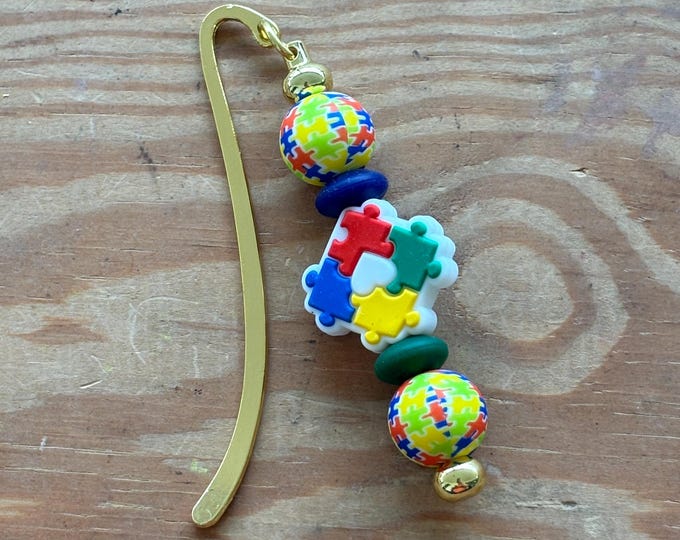 Autusm Awareness Puzzel Bookmark