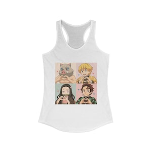 Demon Slayer Heart Women&#39;s Racerback Tank | Anime Gift, Cute Top, Anime Apparel