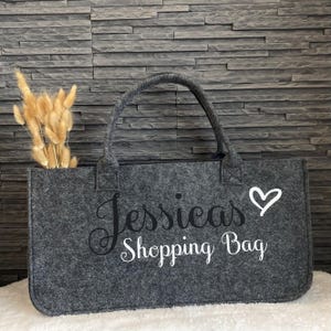 Personalisierte Filztasche Initiale Name | Markttasche | Personalisiertes Geschenk | Individuelle Geschenke | Einkaufstasche | Sonderwünsche