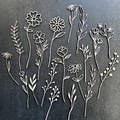 Decoration meadow flowers for home & gift wrapping, meadow flowers, wooden flower, spring decoration, craft decoration winter, wild flowers made of wood,