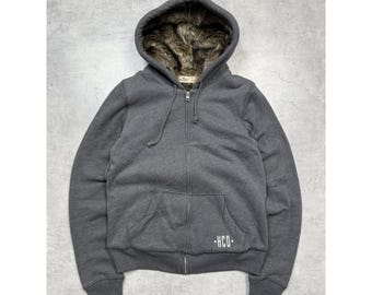 Sudadera con capucha y cremallera vintage de Hollister