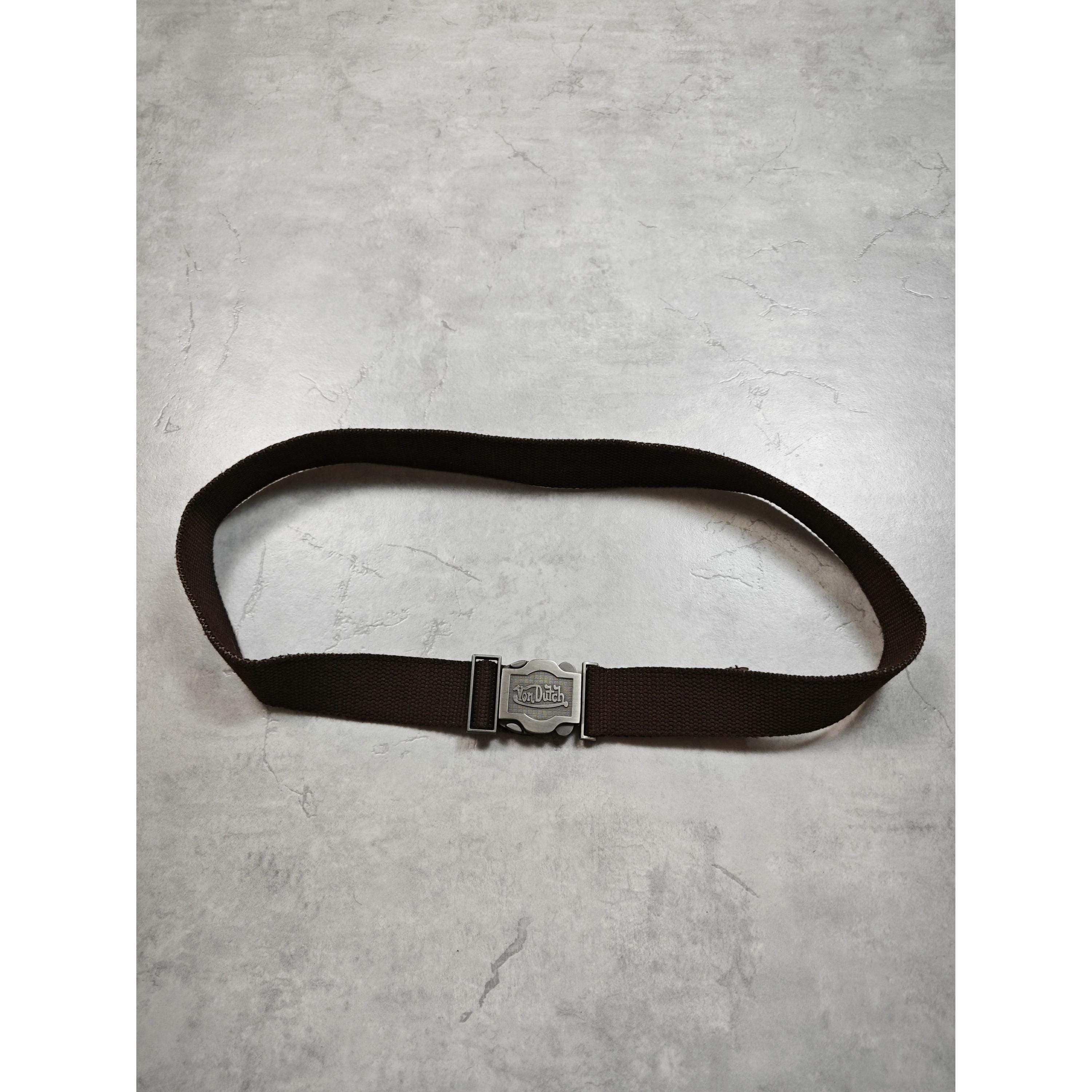 Von Dutch Y2K Oversized Logo Belt Black Silver Buckle NWT M Unisex von dutch buckle products for sale | eBay main image 2
