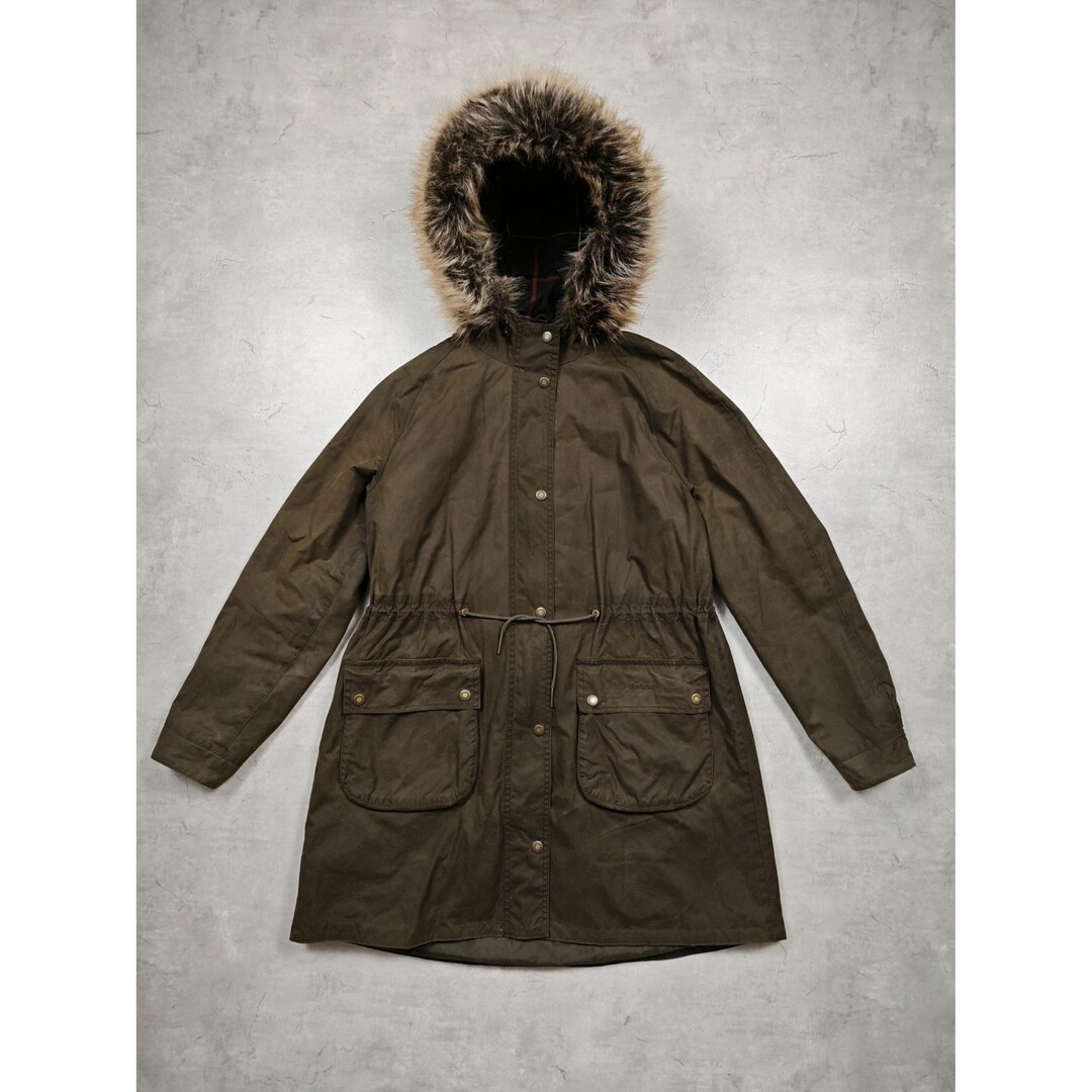 Parka Jacket Fur Thrunton Barbour BARBOUR Thrunton Waxed Cotton - Main Image
