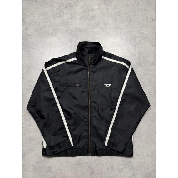 Y2K Diesel Vintage Windbreaker Jacket 2000s Zip up Streetwear Logo