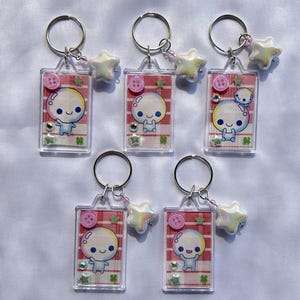 heisei retro awawa-chan — japanese character keychain / juminocore