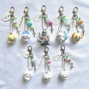 chiikawa character keychain — usagi hachiware momonga cute charm